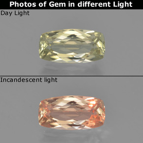 1.3ct Cushion-Cut Green to Pink Color-Change Diaspore Gem for sale 1.3ct Cushion-Cut Green to Pink Color-Change Diaspore Gem (ID: 454009)
