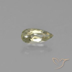 0.76 ct Yellow Color-Change Diaspore Stone, Natural Color-Change Diaspore in Pear Facet Shape for Sale