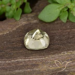 Color-Change Diaspore Gemstone in 4.9 x 4.7 mm Size for Sale, Color-Change Diaspore Stone in Light Yellow Color