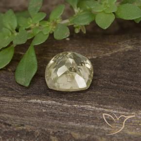 Color-Change Diaspore Gemstone in 5.2 x 5.2 mm Size for Sale, Color-Change Diaspore Stone in Light Yellow Color