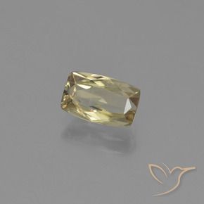 1.38 ct Yellow Color-Change Diaspore Stone, Natural Color-Change Diaspore in Cushion-Cut Shape for Sale