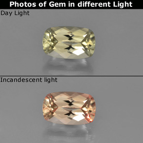 1.2ct Cushion-Cut Green to Pink Color-Change Diaspore Gem for sale 1.2ct Cushion-Cut Green to Pink Color-Change Diaspore Gem (ID: 454139)