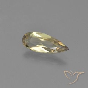1.31 ct Yellow Color-Change Diaspore Stone, Natural Color-Change Diaspore in Pear Facet Shape for Sale