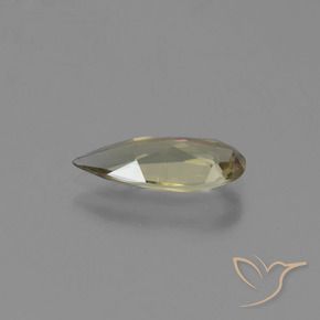 Color-Change Diaspore Gemstone in 11.9 x 4.9 mm Size for Sale, Color-Change Diaspore Stone in Earthy Yellow Color