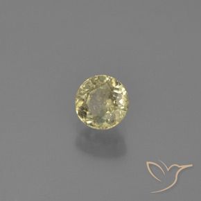 0.60 ct Yellow Color-Change Diaspore Stone, Natural Color-Change Diaspore in Round Facet Shape for Sale