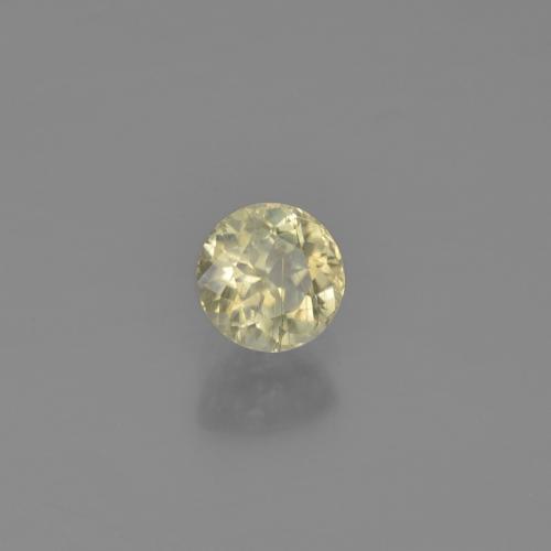 0.58 ct Yellow Color-Change Diaspore Stone, Natural Color-Change Diaspore in Round Facet Shape for Sale