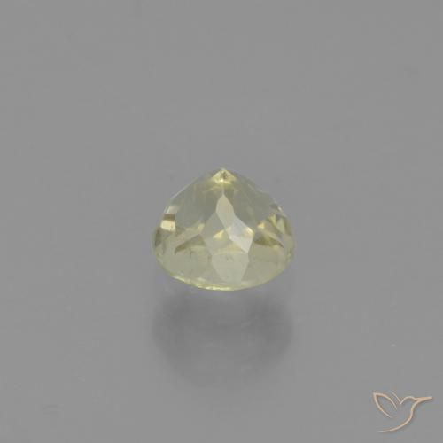 Color-Change Diaspore Gemstone in 4.7 mm Size for Sale, Color-Change Diaspore Stone in Light Yellow Color