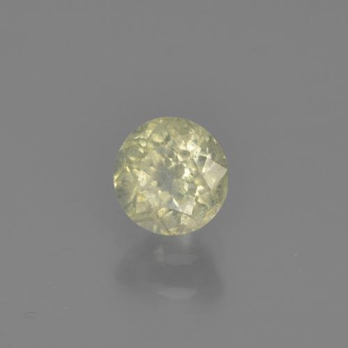 0.58 ct Yellow Color-Change Diaspore Stone, Natural Color-Change Diaspore in Round Facet Shape for Sale