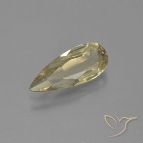 0.91 ct Yellow Color-Change Diaspore Stone, Natural Color-Change Diaspore in Pear Facet Shape for Sale