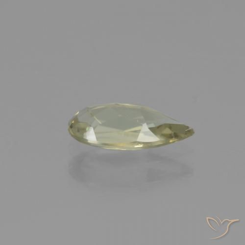 Color-Change Diaspore Gemstone in 9 x 4.1 mm Size for Sale, Color-Change Diaspore Stone in Very Pale Yellow Color