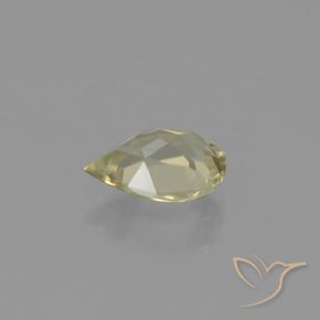 Color-Change Diaspore Gemstone in 7.4 x 5 mm Size for Sale, Color-Change Diaspore Stone in Pale Yellow Color