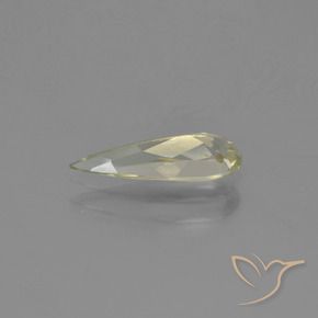Color-Change Diaspore Gemstone in 11.9 x 4.1 mm Size for Sale, Color-Change Diaspore Stone in Very Pale Yellow Color