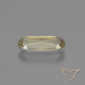 Color-Change Diaspore Gemstone in 10.4 x 4.4 mm Size for Sale, Color-Change Diaspore Stone in Warm Yellow Color