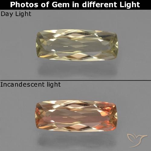 0.8 ct Cushion Cut Color-Change Diaspore, 9.9 x 3.8 mm From Turkey, Photo A