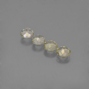 Color-Change Diaspore Gemstones in 4.8 mm Size for Sale, Color-Change Diaspore Stones in Very Light Yellow Color