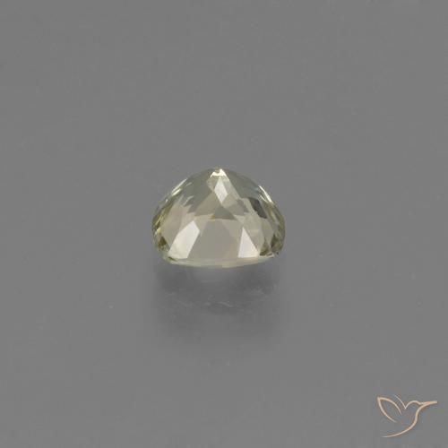 Color-Change Diaspore Gemstone in 5.5 x 5.4 mm Size for Sale, Color-Change Diaspore Stone in Very Light Golden-Yellow Color
