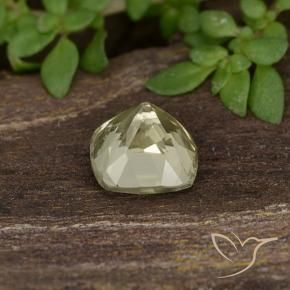 Color-Change Diaspore Gemstone in 5.2 x 5.3 mm Size for Sale, Color-Change Diaspore Stone in Very Light Yellow Color