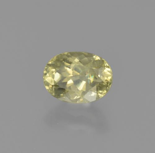 1.18 ct Yellow Color-Change Diaspore Stone, Natural Color-Change Diaspore in Oval Facet Shape for Sale