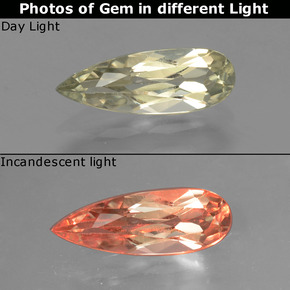 1.14 ct Color-Change Color-Change Diaspore Gemstone, Color-Change Diaspore Gem in Pear Facet Shape for Sale.