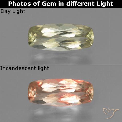 Diaspro cangiante 9,8 x 4,1mm giallo Taglio a cuscino dalla Turchia, peso di 0,96 ct, gemma naturale non trattati in purezza VVS-VS, 1 pezzo Diaspro cangiante - Colore: Giallo chiaro, durezza Mohs di 6,5 - 7 adatto per gioielli da indossare ogni giorno, Photo A
