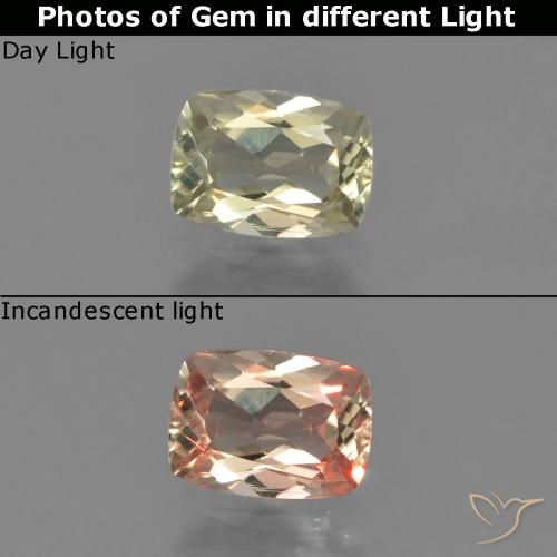 0.63 ct Cushion Cut Color-Change Diaspore, 6 x 4.4 mm From Turkey, Photo A