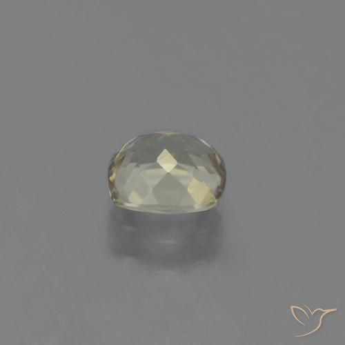 Color-Change Diaspore Gemstone in 5.7 x 5 mm Size for Sale, Color-Change Diaspore Stone in Light Yellow Color