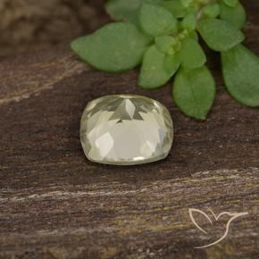 Color-Change Diaspore Gemstone in 5.4 x 5.3 mm Size for Sale, Color-Change Diaspore Stone in Pale Yellow Color