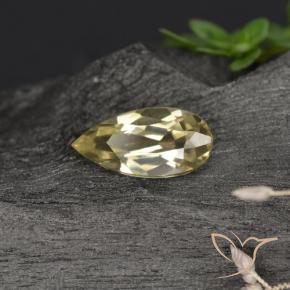 0.80 ct Yellow Color-Change Diaspore Stone, Natural Color-Change Diaspore in Pear Facet Shape for Sale