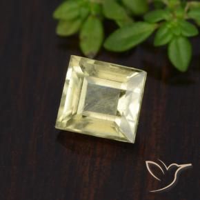 1.01 ct Yellow Color-Change Diaspore Stone, Natural Color-Change Diaspore in Square Step-Cut Shape for Sale