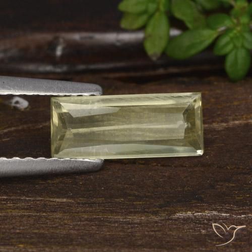 1.05 ct Yellow Color-Change Diaspore Stone, Natural Color-Change Diaspore in Baguette / Scissor Cut Shape for Sale