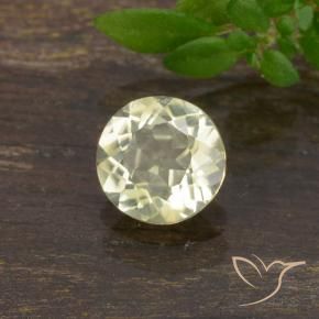 0.60 ct Yellow Color-Change Diaspore Stone, Natural Color-Change Diaspore in Round Facet Shape for Sale