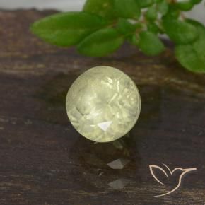 0.63 ct Yellow Color-Change Diaspore Stone, Natural Color-Change Diaspore in Round Facet Shape for Sale
