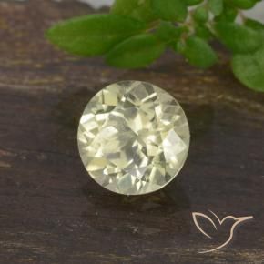 0.68 ct Yellow Color-Change Diaspore Stone, Natural Color-Change Diaspore in Round Facet Shape for Sale