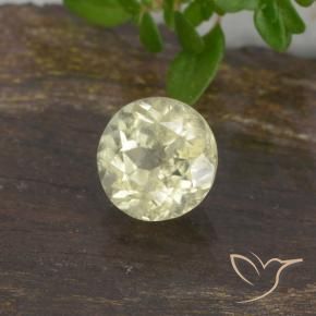 0.65 ct Yellow Color-Change Diaspore Stone, Natural Color-Change Diaspore in Round Facet Shape for Sale