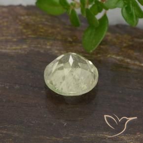 Color-Change Diaspore Gemstone in 5.2 mm Size for Sale, Color-Change Diaspore Stone in Light Yellow Color