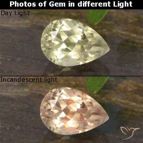 0.69 ct Pear Cut Color-Change Diaspore, 6.4 x 4.4 mm From Turkey, Photo A