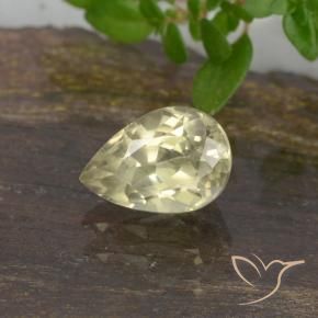 0.69 ct Yellow Color-Change Diaspore Stone, Natural Color-Change Diaspore in Pear Facet Shape for Sale