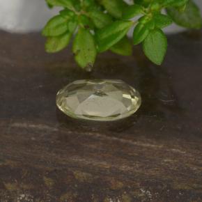 Color-Change Diaspore Gemstone in 6.3 x 4.1 mm Size for Sale, Color-Change Diaspore Stone in Yellow Beige Color