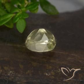Color-Change Diaspore Gemstone in 5.6 x 4.9 mm Size for Sale, Color-Change Diaspore Stone in Very Pale Yellow Color