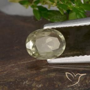 0.66 ct Yellow Color-Change Diaspore Stone, Natural Color-Change Diaspore in Oval Facet Shape for Sale