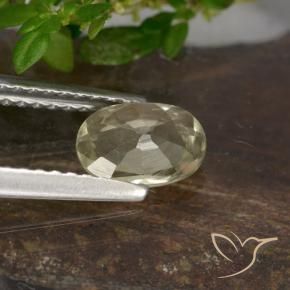 Color-Change Diaspore Gemstone in 7.1 x 5.4 mm Size for Sale, Color-Change Diaspore Stone in Very Light Yellow Color