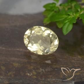 0.84 ct Yellow Color-Change Diaspore Stone, Natural Color-Change Diaspore in Oval Facet Shape for Sale