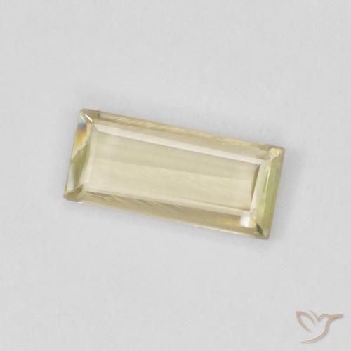0.70 ct Yellow Color-Change Diaspore Stone, Natural Color-Change Diaspore in Baguette Step Cut Shape for Sale