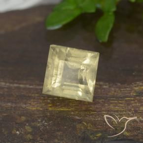 0.81 ct Yellow Color-Change Diaspore Stone, Natural Color-Change Diaspore in Square Step-Cut Shape for Sale