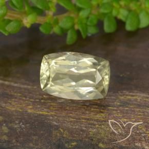 0.75 ct Yellow Color-Change Diaspore Stone, Natural Color-Change Diaspore in Cushion-Cut Shape for Sale