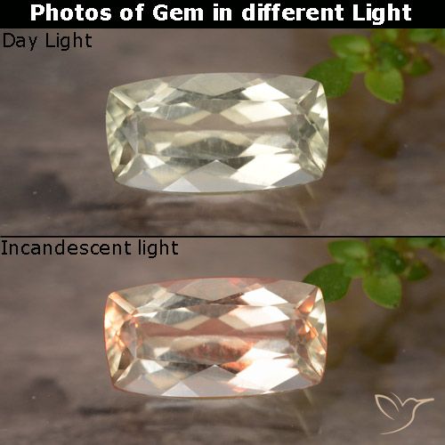 7,7 x 4,3mm Diaspro cangiante giallo Taglio a cuscino dalla Turchia, peso di 0,94 ct, pietra preziosa naturale non trattati in purezza VVS-VS, Diaspro cangiante 1pz - il colore è Giallo molto chiaro, durezza Mohs di 6,5 - 7 adatto per gioielli da indossare ogni giorno, Photo A