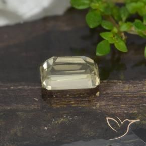 Color-Change Diaspore Gemstone in 6.3 x 4 mm Size for Sale, Color-Change Diaspore Stone in Very Light Yellow Color