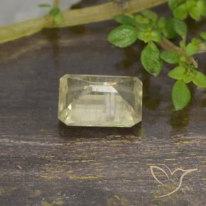 Color-Change Diaspore Gemstone in 6.6 x 5 mm Size for Sale, Color-Change Diaspore Stone in Very Light Yellow Color