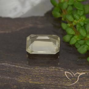Color-Change Diaspore Gemstone in 6.1 x 4.3 mm Size for Sale, Color-Change Diaspore Stone in Light Yellow Color
