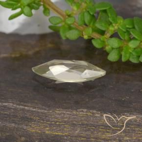 Color-Change Diaspore Gemstone in 8.6 x 3.4 mm Size for Sale, Color-Change Diaspore Stone in Very Light Golden-Yellow Color